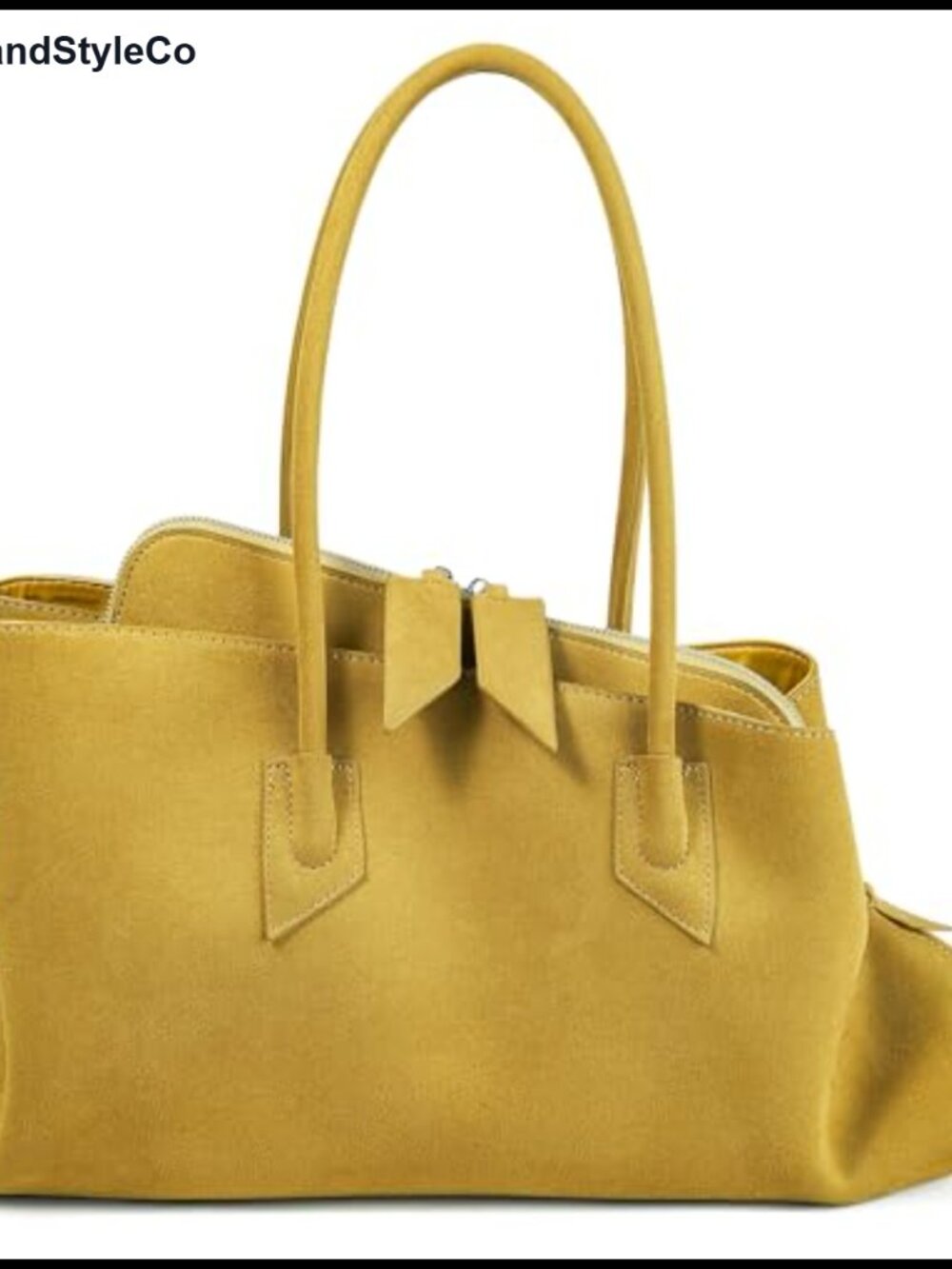 Faux Suede PU Leather Hobo Tote Shoulder Bag for Work Travel